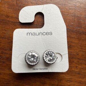 Bundle 3 for $12. Maurices Silver Toned and Faux Diamond Stud Earrings.